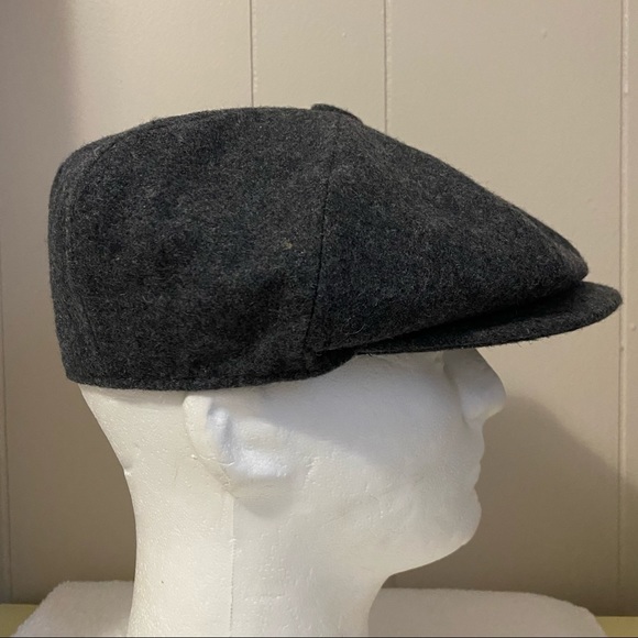 Epoch hats company charcoal gray wool newsboy flat cap - Picture 2 of 9